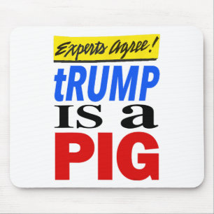 Experten sind sich einig, Trump ist ein Schwein 1 Mousepad