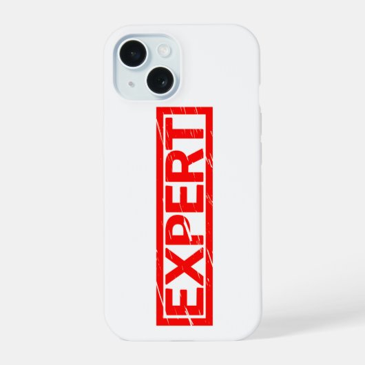 Experten-Stempel iPhone 15 Hülle (Rückseite)