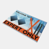 Experts Only Sign Doormat, Skiing Fußmatte (Schrägansicht)