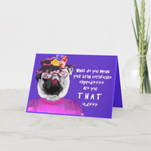 expired birth certificate and pug karte (Vorderseite)