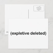 Expletive Deleted Postkarte (Vorne/Hinten)