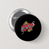 Explizite Liebe für Hunde und Wine Tattoo Button (Vorne & Hinten)
