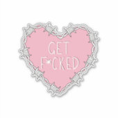 Explizites Barbed Wire Herz Aufkleber (Vorderseite)