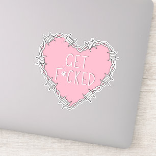 Explizites Barbed Wire Herz Aufkleber