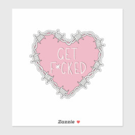 Explizites Barbed Wire Herz Aufkleber