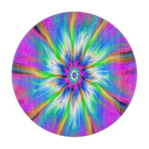 Explodieren der Palette von Blau und Rosa Schneidebrett