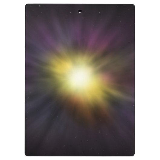 Explodieren eines Coolen Star-Weltraumwerks Klemmbrett (Rückseite)