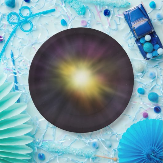 Explodieren eines Coolen Star-Weltraumwerks Pappteller (Party)