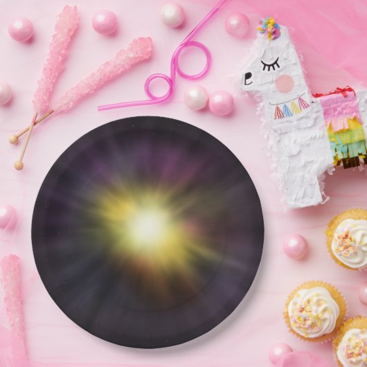 Explodieren eines Coolen Star-Weltraumwerks Pappteller (Party)