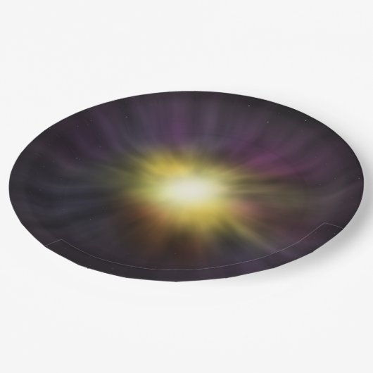 Explodieren eines Coolen Star-Weltraumwerks Pappteller (Schrägansicht)