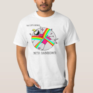 Explodieren mit Regenbogen-T - Shirt
