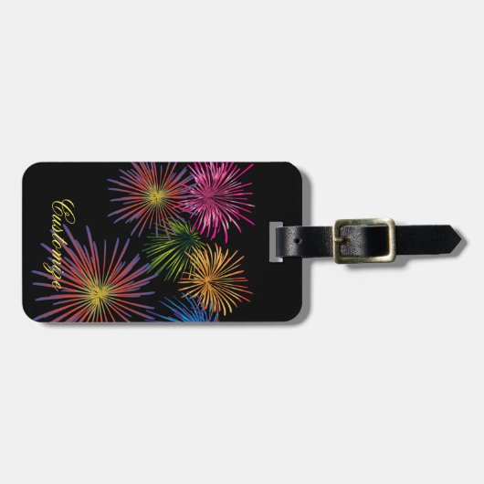 Explodieren von Fireworks Thunder_Cove Gepäckanhänger (Vorderseite horizontal)