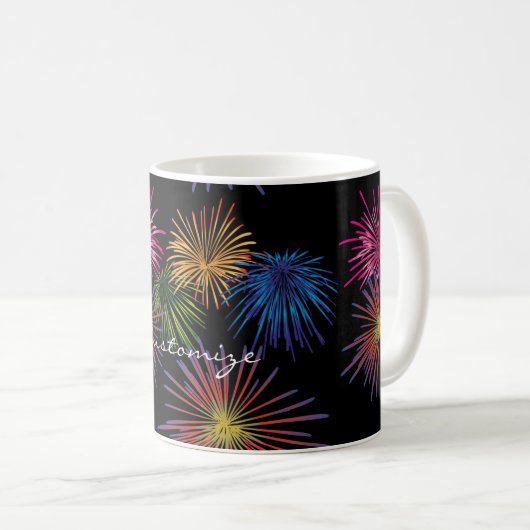 Explodieren von Fireworks Thunder_Cove Kaffeetasse (VorderseiteRechts)
