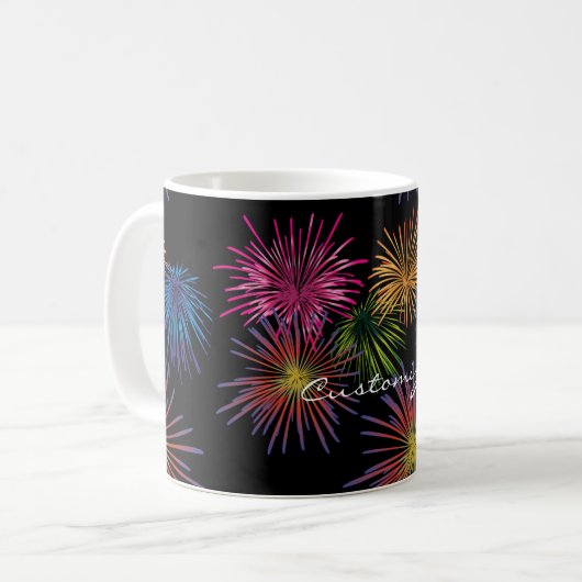 Explodieren von Fireworks Thunder_Cove Kaffeetasse (Vorderseite Links)