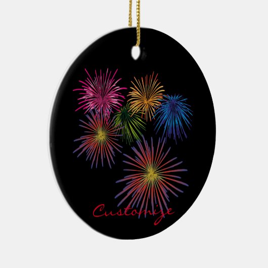 Explodieren von Fireworks Thunder_Cove Keramik Ornament (Rechts)