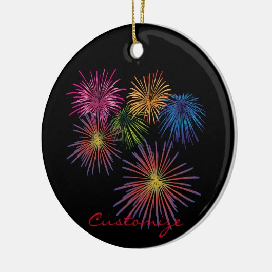 Explodieren von Fireworks Thunder_Cove Keramik Ornament (Links)