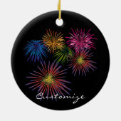 Explodieren von Fireworks Thunder_Cove Keramik Ornament (Hinten)
