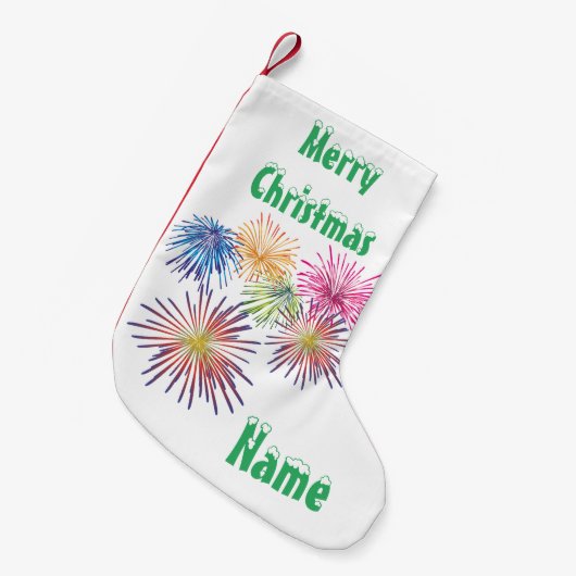 Explodieren von Fireworks Thunder_Cove Kleiner Weihnachtsstrumpf (Vorderansicht (hängend))