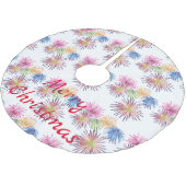 Explodieren von Fireworks Thunder_Cove Polyester Weihnachtsbaumdecke (Schrägansicht)