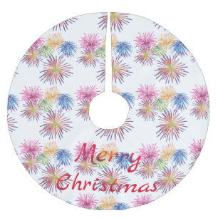 Explodieren von Fireworks Thunder_Cove Polyester Weihnachtsbaumdecke