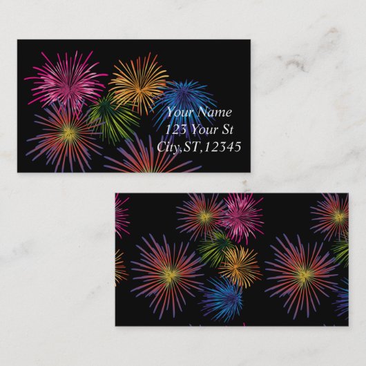 Explodieren von Fireworks Thunder_Cove Visitenkarte (Vorne/Hinten)