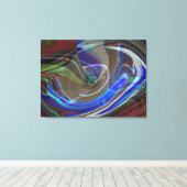 Explodierende, Abstrakt ummantelte Canvas Leinwanddruck (Insitu (Holzboden))