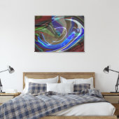 Explodierende, Abstrakt ummantelte Canvas Leinwanddruck (Insitu (Schlafzimmer))
