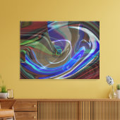 Explodierende, Abstrakt ummantelte Canvas Leinwanddruck (Insitu (Wohnzimmer))