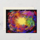 Explodierende farbenfrohe Sternexplosion Christlic Postkarte (Vorne/Hinten)
