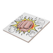 Explodierende Faust-Illustration Fliese (Seite)