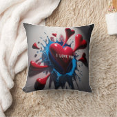 Explodierende Herzen und Tränen: 3D-Emotionaler Au Kissen (Decke)