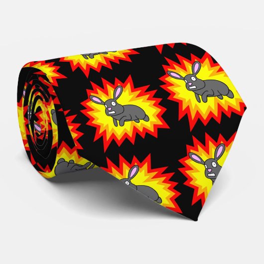 Explodierende Kaninchen-Krawatte Krawatte (Gerollt)