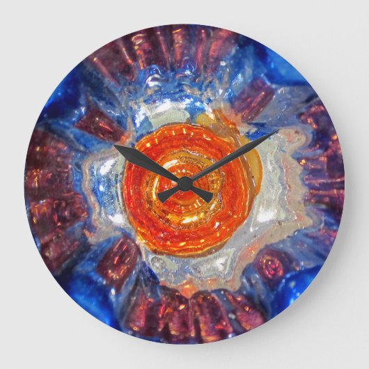 Explodierende Kosmos-Kunst eleganter Glasvan Gogh Große Wanduhr (Vorderseite)