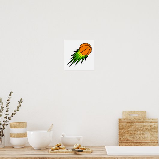 Explodierender Basketball Poster (Küche)