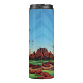 Explodierender Golf Ball Sunset Thermosbecher (Rückseite)