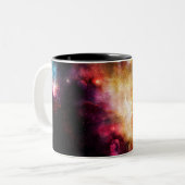 Explodierender Nebelfleck Zweifarbige Tasse (Vorderseite Links)