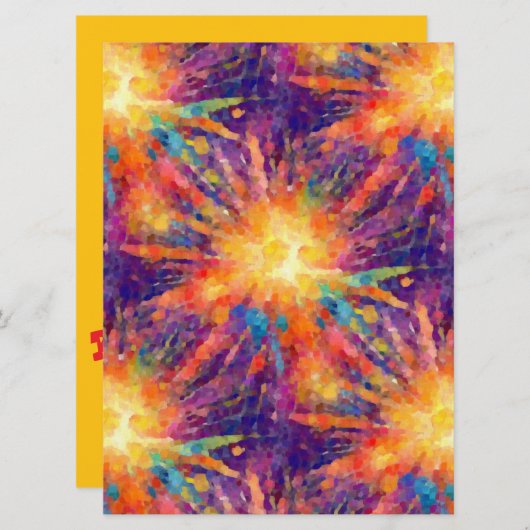 Explodierender Star Einladung (Vorne/Hinten)