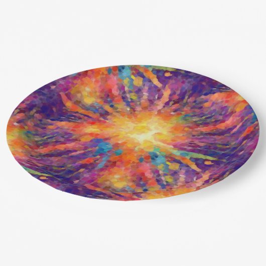 Explodierender Star Pappteller (Schrägansicht)