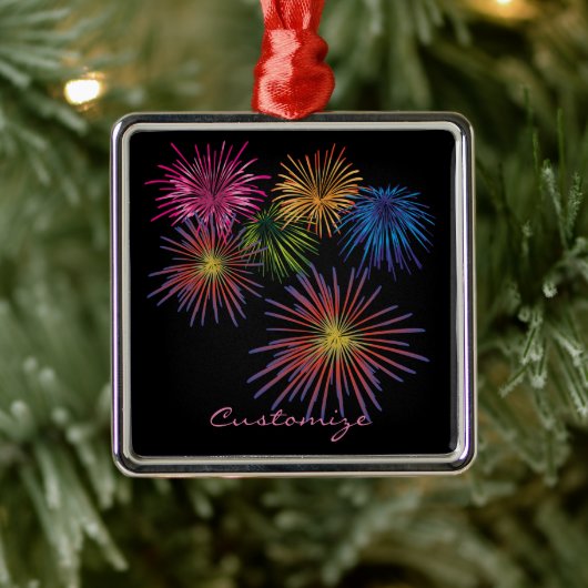 Explodierendes Feuerwerk Thunder_Cove Keramik Orna Ornament Aus Metall (Baum)