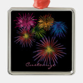 Explodierendes Feuerwerk Thunder_Cove Keramik Orna Ornament Aus Metall (Vorne)