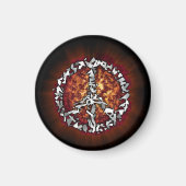 Explodierendes Friedenszeichen Magnet (Vorne)