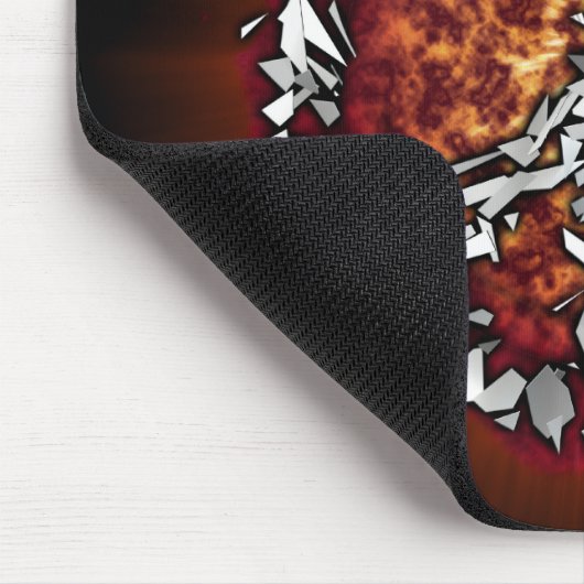 Explodierendes Friedenszeichen Mousepad (Ecke)