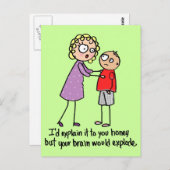 explodierendes Gehirn Postkarte (Vorne/Hinten)