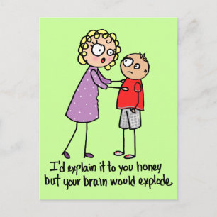 explodierendes Gehirn Postkarte