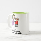 explodierendes Gehirn Zweifarbige Tasse (Vorderseite Links)