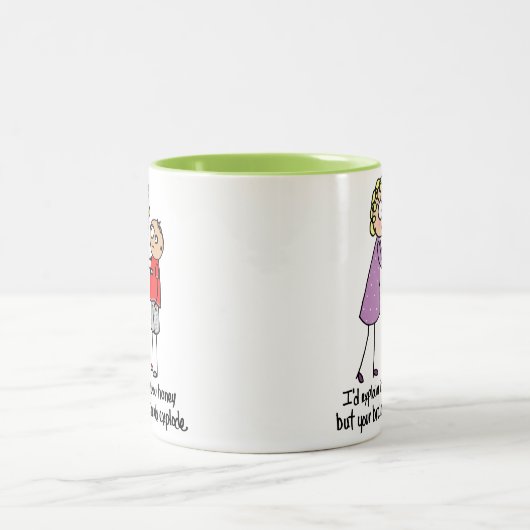 explodierendes Gehirn Zweifarbige Tasse (Mittel)