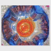Explodierendes Kosmos Art Glass - Van Gogh Orange  Geschenkpapier (Flach)