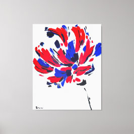 Explodierte Blume | Moderne abstrakte Blumenkunst Leinwanddruck