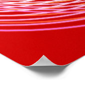 Explodierte Mondgestalt, Korallen, dunkelrot Poster (Ecke)