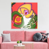 Explodiertes florales Porträt Leinwanddruck (Insitu (Wohnzimmer))